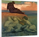 Monk and Nixies, 1921 by Rudolf Jettmar