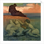 Monk and Nixies, 1921 by Rudolf Jettmar