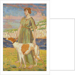 Portrait of Elizabeth Lipczinski with her dog Fanny, c.1911-12 by Derwent Lees