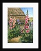 Cottage Garden with Hollyhocks, 1995 by Amelia Kleiser