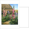Cottage Garden with Hollyhocks, 1995 by Amelia Kleiser