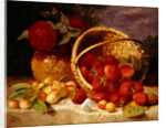 Still life of basket with strawberries and cherries, 1898 by Eloise Harriet Stannard