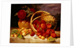 Still life of basket with strawberries and cherries, 1898 by Eloise Harriet Stannard