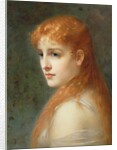 Young girl with red hair, 1895 by Franz Thone
