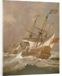 The English Ship Resolution in a Gale, c.1680 by Willem van de the Younger Velde
