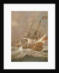 The English Ship Resolution in a Gale, c.1680 by Willem van de the Younger Velde
