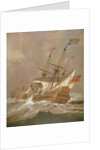 The English Ship Resolution in a Gale, c.1680 by Willem van de the Younger Velde
