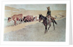 Trailing Texas Longhorns by Frederic Remington