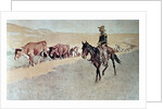 Trailing Texas Longhorns by Frederic Remington