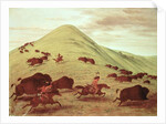 Sioux Indians hunting buffalo, 1835 by George Catlin