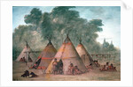 Sioux Village by George Catlin
