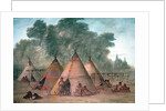 Sioux Village by George Catlin