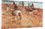 Sioux Indians on the Move by School American