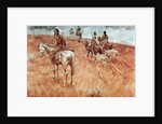 Sioux Indians on the Move by School American