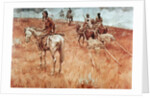 Sioux Indians on the Move by School American