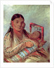Sioux mother and baby, c.1830 by George Catlin
