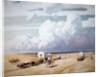 wagons couverts se dirigeant vers l'ouest by Newell Convers Wyeth