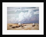 wagons couverts se dirigeant vers l'ouest by Newell Convers Wyeth