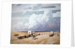 wagons couverts se dirigeant vers l'ouest by Newell Convers Wyeth