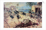 U.S. Marines Capture the Barbary pirate fortress at Derna, Tripoli, 27th April 1805 by C.H. Waterhouse