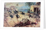 U.S. Marines Capture the Barbary pirate fortress at Derna, Tripoli, 27th April 1805 by C.H. Waterhouse