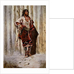 Indian Maid at the Stockade by Charles Marion Russell