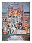 An Indian Prince entertains British Officials, c.1810 by Indian School