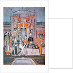 An Indian Prince entertains British Officials, c.1810 by Indian School