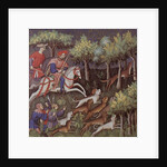 Medieval aristocrats hunting foxes by English School