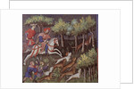 Medieval aristocrats hunting foxes by English School