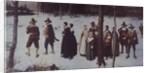 Pilgrim Fathers going to church in colonial America, 1867 by George Henry Boughton