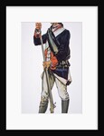 American War of Independence soldier of the Pennsylvania State Regiment by School American