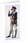 American War of Independence soldier of the Pennsylvania State Regiment by School American
