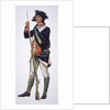 American War of Independence soldier of the Pennsylvania State Regiment by School American