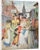 Family life in colonial America - Street scene in Boston by Randolph Caldecott