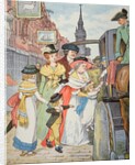 Family life in colonial America - Street scene in Boston by Randolph Caldecott