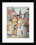 Family life in colonial America - Street scene in Boston by Randolph Caldecott