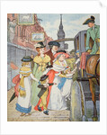 Family life in colonial America - Street scene in Boston by Randolph Caldecott