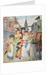 Family life in colonial America - Street scene in Boston by Randolph Caldecott