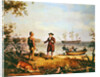 William Penn arrives in America for the first time and meets a Native American in 1682 by Thomas Birch