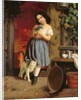A Young Girl with a Cat, 1866 by Karl Nahl