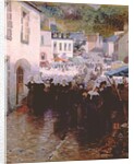 Brittany Peasants Market Day in Pont Aven by Frank C. Penfold