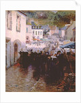 Brittany Peasants Market Day in Pont Aven by Frank C. Penfold