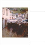 Brittany Peasants Market Day in Pont Aven by Frank C. Penfold