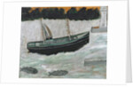 Lighthouse with Trawler and Fish by Alfred Wallis