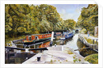 Knowle top lock, 2003 by Kevin Guild of Railway Artist Parrish