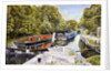 Knowle top lock, 2003 by Kevin Guild of Railway Artist Parrish