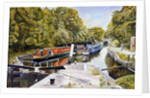 Knowle top lock, 2003 by Kevin Guild of Railway Artist Parrish
