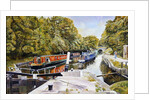 Knowle top lock, 2003 by Kevin Guild of Railway Artist Parrish