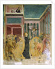 St Catherine among wheels, details from Stories of St Catherine, 1428-31 by Tommaso Masolino da Panicale
